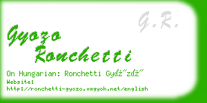 gyozo ronchetti business card